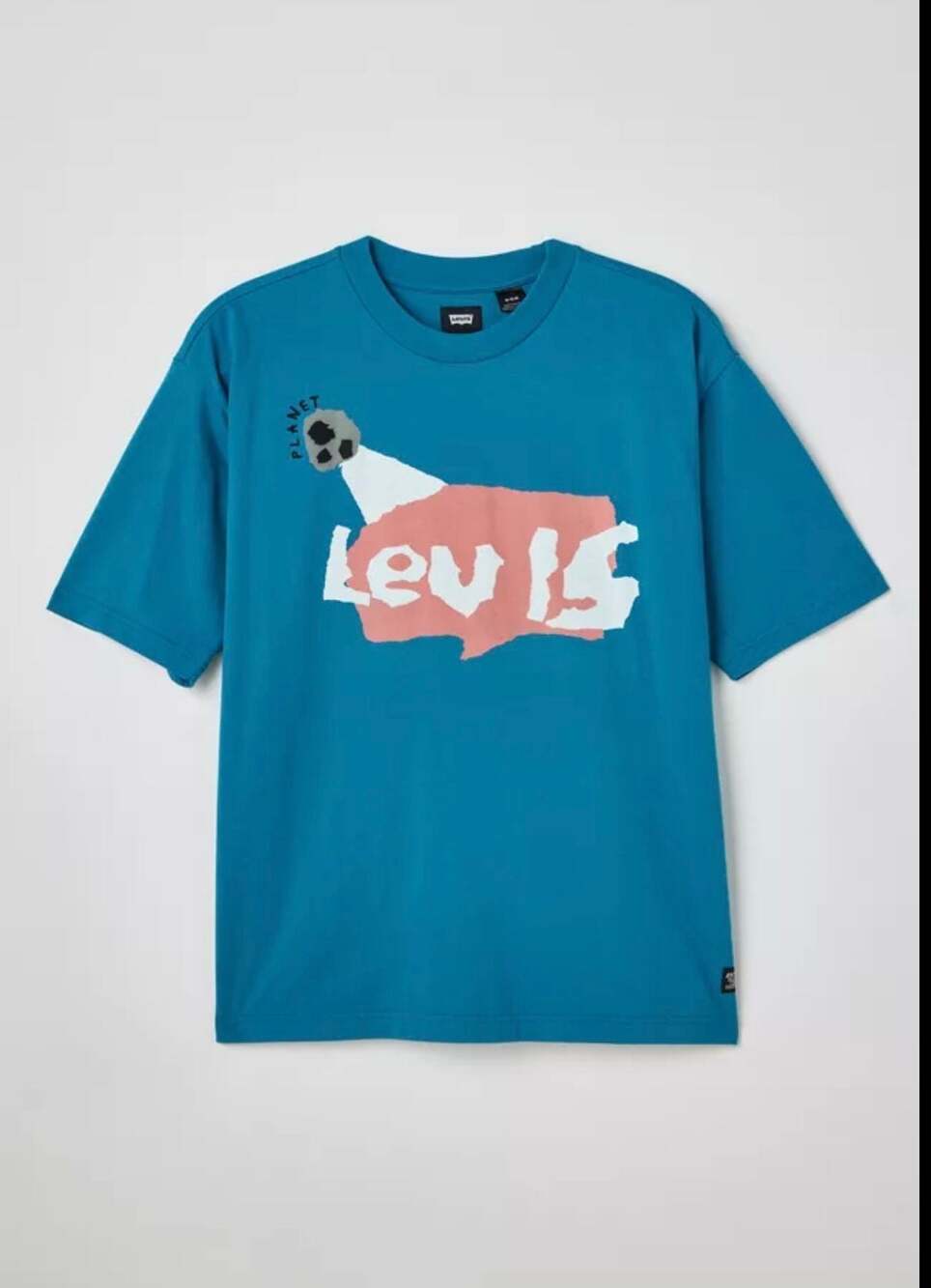 Levi's Planet Graphic Blue Short Sleeve T-Shirt Size L